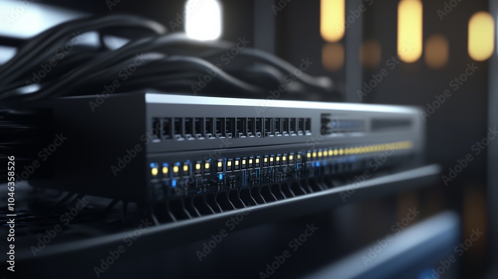 Poster Switch for edge computing: A network switch used in an edge computing environment, handling data processing closer to the source, such as in remote or IoT locations.