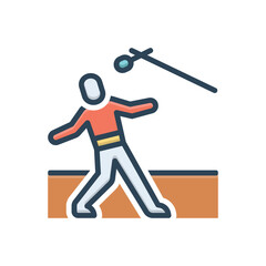 Obraz premium Color illustration icon for acting