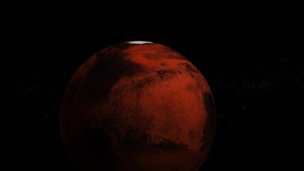 3d realistic Mars planet