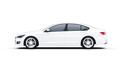 Fototapeta premium Elegant White Sedan