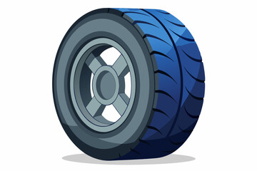 New tyre isolated on white background