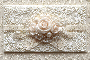 A modern invitation postcard envelope