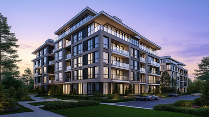 The project of low-rise residential complexes with large and spacious apartments