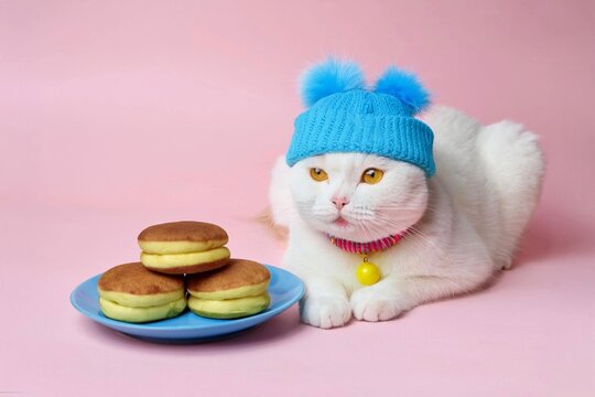 ドラえもん風ねことどら焼き