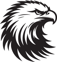 Fototapeta premium Eagle head Silhouette on white background