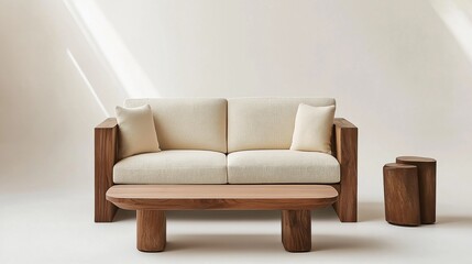 A modern and sophisticated hotel lobby with a minimalist design.