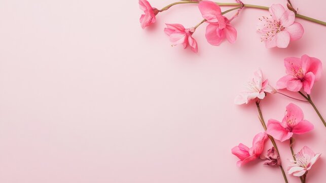Photo of, Light pink background with tranquil vibes for design, banner template