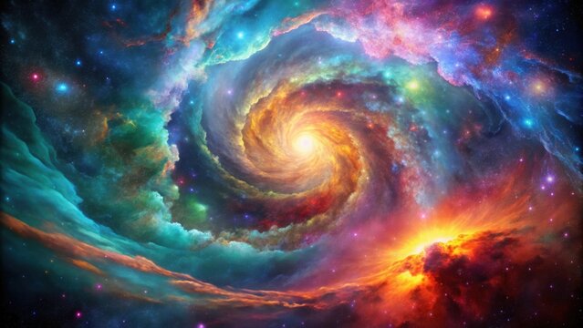 Colorful nebulae swirl together in a cosmic display of beauty and wonder, nebula, space, cosmic, colorful, galaxy, stars