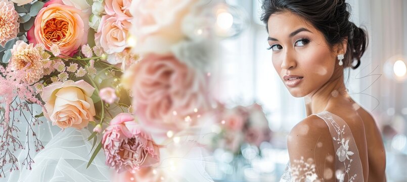 Elegant Bridal Expo Flyer Design with Floral Themes for Wedding Promotions