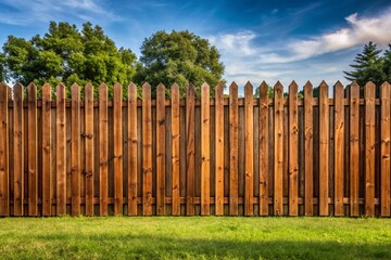 Fototapeta premium Brown Wooden Fence Design for Decoration, Fashion Photography, Isolated Design Element for Creative Projects, Rustic Aesthetic, Home Decor Inspiration, PNG Object
