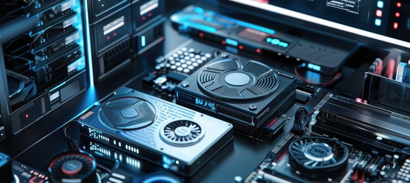 Dynamic Data Recovery Product Flyer Design for Tech Protection Promotion