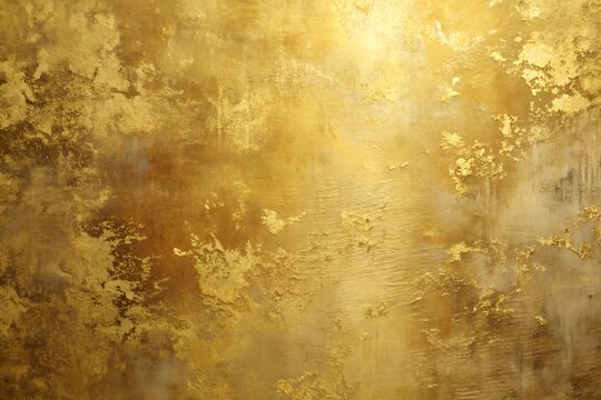 Elegant Gold Foil Texture with Distressed Finish and Grunge Metallic Surface