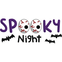 a vector of a spooky night text