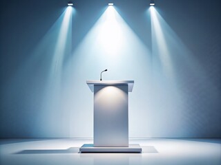 "Elegant Podium against Light Backdrop - Perfect for Product Presentations"
