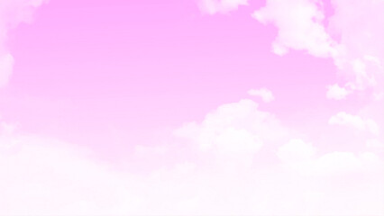 Pink sky with beautiful cloud