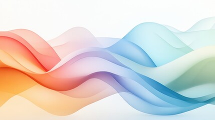 Abstract flowing waves in soft colors create a serene and modern background, perfect for design and artistic projects.
