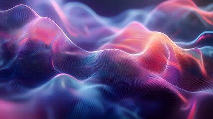 Fototapeta premium Quantum Powered Calming Rhythms Experience Soothing Abstract Geometric Patterns and Synthesized Soundscapes