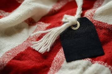 black price tag on clothes by generative ai