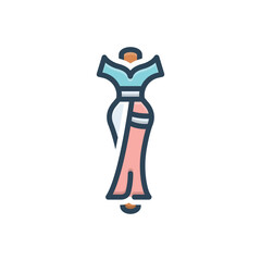 Color illustration icon for mannequin