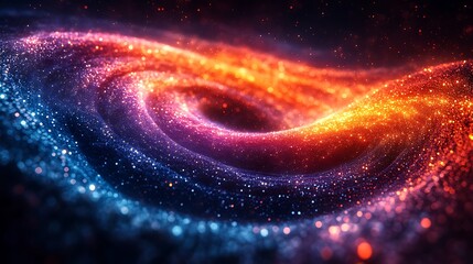 Obraz premium Glowing big data on a colorful background. 3d illustration design 