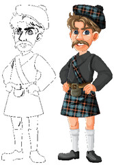 Scottish Man in Traditional Costume