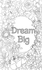 Inspiration colouring book line