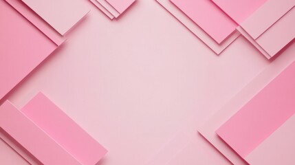 Photo of, Pink background with abstract geometric shapes and pastel gradients for design, banner template