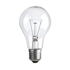 Light bulb on white background