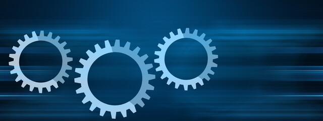  gears on a dark background, business concept