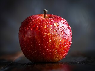 Close-Up Shot of an Isolated Apple – Crisp and Fresh Detail