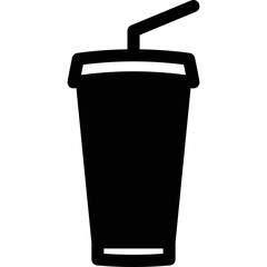 Simple vector icon takeaway coffee