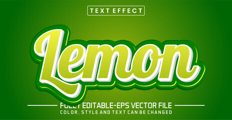 Lemon font Text effect editable