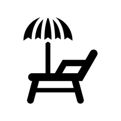 Fototapeta premium Beach Chair Icon Vector Symbol Design Illustration