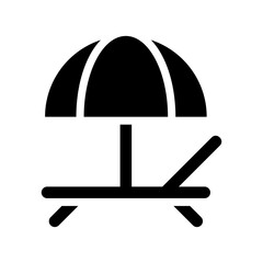 Beach Chair Icon Vector Symbol Design Illustration