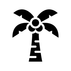 Coconut Tree Icon Vector Symbol Design Illustration