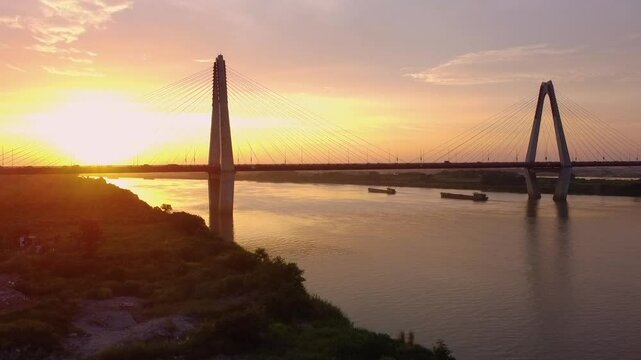 Drone Vietnam - Nhat Tan Bridge - Sunset_3