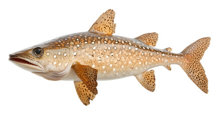 Spotted fish with sleek body and distinctive patterns, showcasing vibrant colors and unique markings. This aquatic creature is often found in freshwater environments