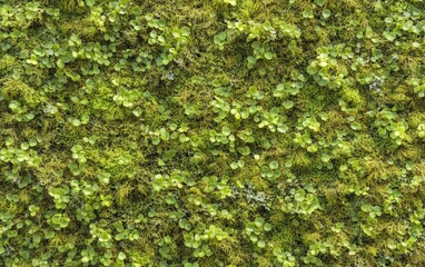 Moss Texture: Cushion-like clusters of moss forming a natural, textured green carpet. 