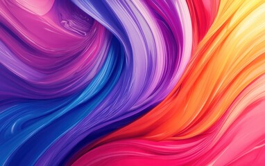 Paint Texture: Different colors of paint swirling and mixing together in smooth, fluid motion, forming intricate layers and abstract patterns