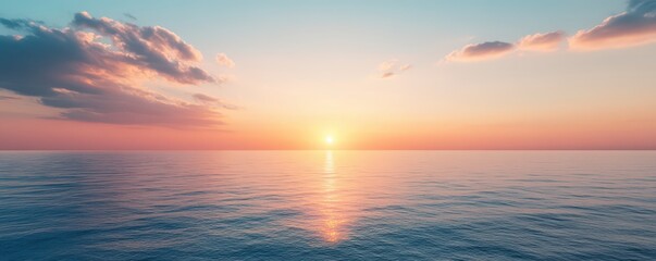 Fototapeta premium Cheerful sunshine rising over the horizon, casting long shadows and enveloping the landscape in warm light.