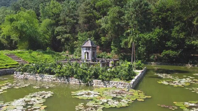 Drone Vietnam - Countryside, temple in the lake_2