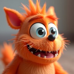 Fototapeta premium Cute Orange Cartoon Cat