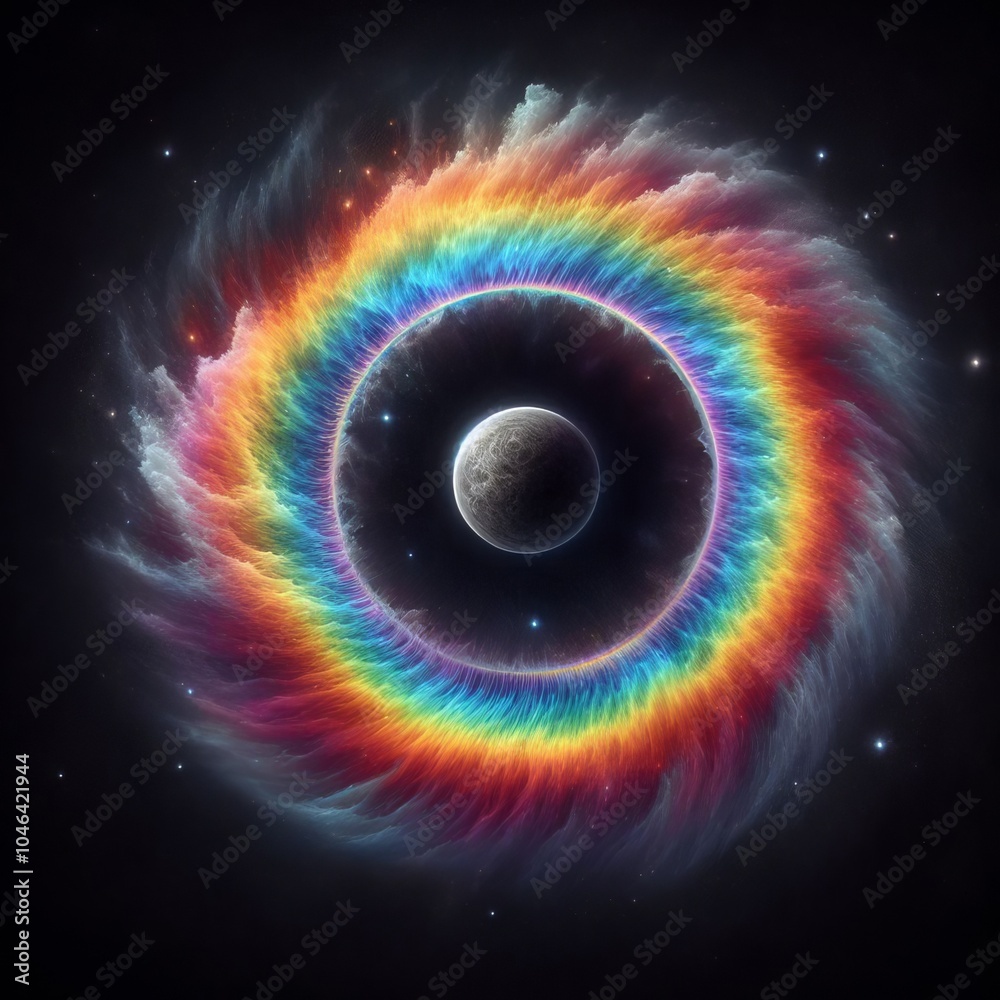 Wall mural fractal burst background featuring a vibrant swirl of colors with energy and motion, creating an abs