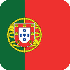 Obraz premium Button shaped national flag of the European country of PORTUGAL