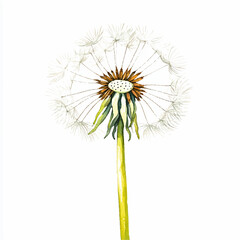 Obraz premium dandelion flower watercolor clipart illustration