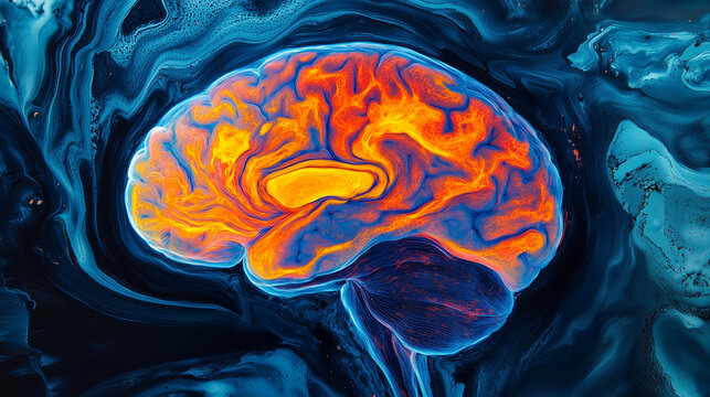 Une repr&eacute;sentation artistique d'un cerveau humain