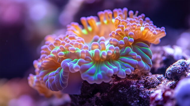 Un corail dans les fonds marins