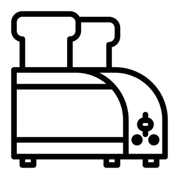 recommend clip art: Toaster icon in outline style. Line art