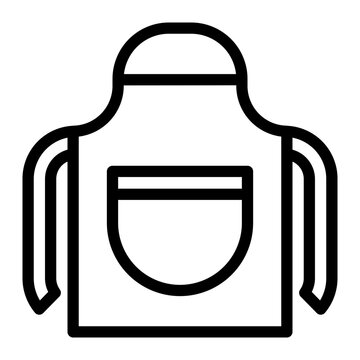 recommend clip art: kitchen apron icon in outline style. Line art
