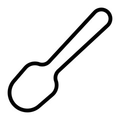 spoon icon in outline style. Line art